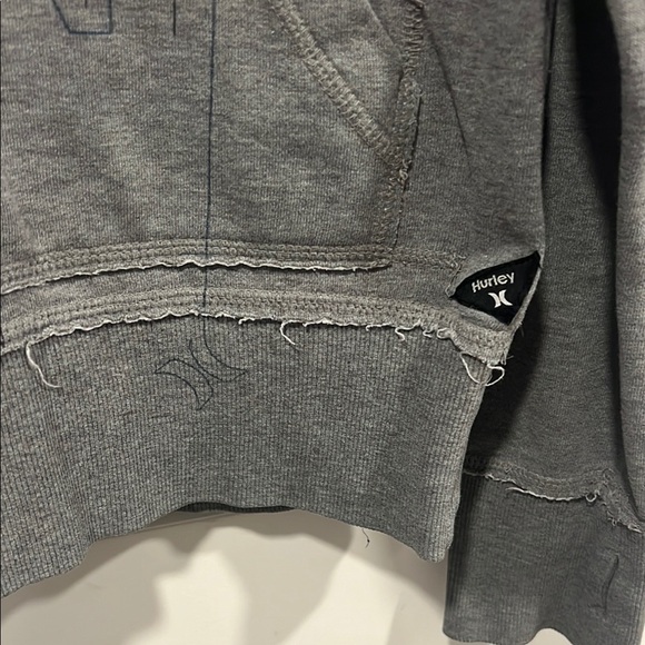 Hurley Gray Sweatshirt Hoodie Relaxed Fit - Picture 5 of 8